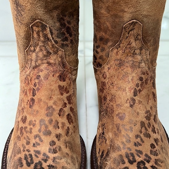 New Old Gringo Leopardito Leather Cowboy Boots 10” Size 6 - Picture 13 of 16